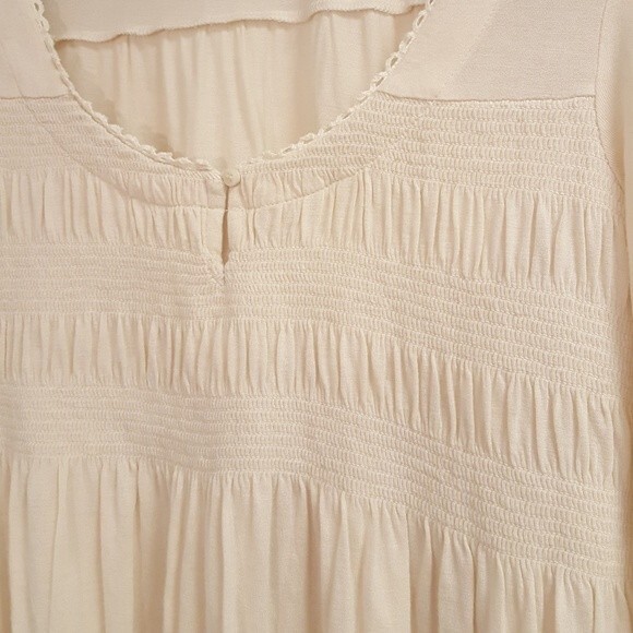 Princess Vera Wang Cream Blouse Peasant Top - Picture 2 of 4